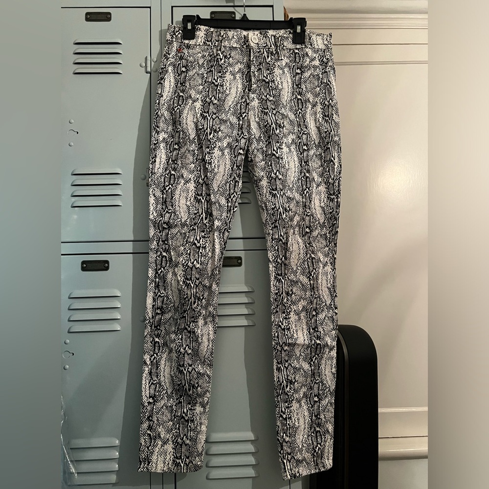 Nico Mid-Rise Skinny Jean snakeskin print
